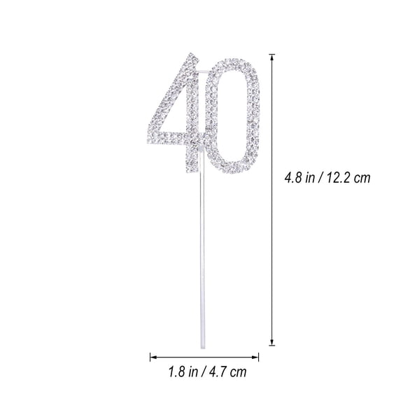 Milisten Alloy and Rhinestone Cake Toppers for Wedding, Birthday, and Special Occasion Party Decorations