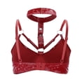 thumbnail image 3 of TSADFHJI Lingerie de Noël Aguichant pour Femmes Rehausseur Soutien-Gorge Col Aguichant Soutien-Gorge en Cuir Soutien-Gorge Réglable Couple Maison Soutien-Gorge Aguichant Col S Rouge, 3 of 8