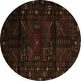 thumbnail image 1 of Ahgly Company Indoor Round Persian Brown Traditional Area Rugs, 5' Round, 1 of 4