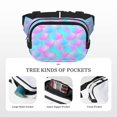 thumbnail image 5 of Zufioo Purple Dragon Scales Print Square Double Layer Waist Bag, Durable & Stylish Fanny Pack with Zippered Pockets and Adjustable Strap for Outdoor & Daily, 5 of 9