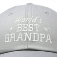 thumbnail image 2 of DALIX Worlds Best Grandpa Dad Hat Grandfather Gift Cotton Cap in Gray, 2 of 6