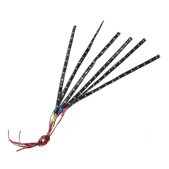 unbranded 6 PCS 30cm 15-LED 3528 SMD Car Rope Lights Waterproof Flexible LED Strip Lights