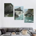 thumbnail image 4 of Nawypu  Framed Canvas Wall Art Print On Canvas Big Sur McWay Falls Pictures Posters Artwork for Living Room Bedroom Ready to Hang Wall Decor 12''x16''X3 Panels, 4 of 4