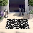 thumbnail image 2 of Halloween Skull Crossbones Flannel Non Slip Door Rugs,Washable Door Mats Indoor,Decorative Door Mats,Dirt-Resistant and Absorbent Doormat for Entrance,Bedroom,Kitchen,Bathroom,31.5"x17", 2 of 4