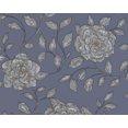 thumbnail image 1 of SHONER WOHNEN 5 - Floral Stripped Books Design Grey Wallpaper Roll, 1 of 1