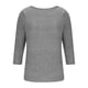 thumbnail image 5 of HongQid 3/4 Length Sleeve Womens Dressy Casual Tops Round Neck Tunic Shirts Summer Spring Fall Clothes, 5 of 5