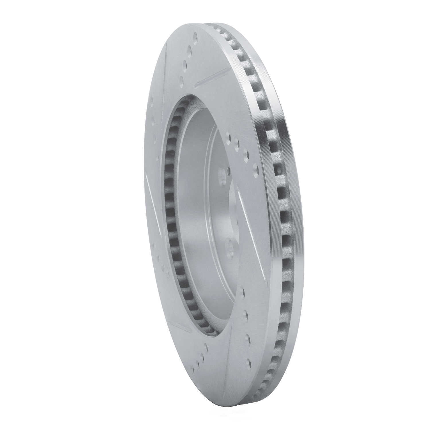 Dynamic Friction Company 631-76155R DFC Brake Rotor - Drilled And Slotted - Silver