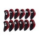 thumbnail image 2 of Juego de 24 fundas para cabeza de hierro de palo de golf y funda para cabeza de cuña Rojo y blanco, 2 of 9