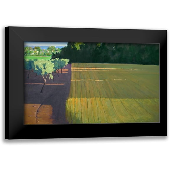 Roberts, Ian 14x10 Black Modern Framed Museum Art Print Titled - Last Light on Caromb