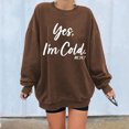thumbnail image 1 of Nouveau Womens Tops 2023 Imprimé Ample Col Rond Manches Longues Polaire Décontractée Coupe Oversize Pull-Over for Women, 1 of 8