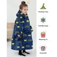 thumbnail image 4 of Sudadera con capucha NOUKOW para niños de 6 a 10 años, franela sherpa, 4 of 7