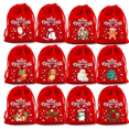 thumbnail image 1 of Inkcraft Christmas Velvet Drawstring Pouch - Santa Candy Gift Snack Wrapping, Xmas Party Favor & Jewelry Storage Bag,5pc Random Pattern, 1 of 7