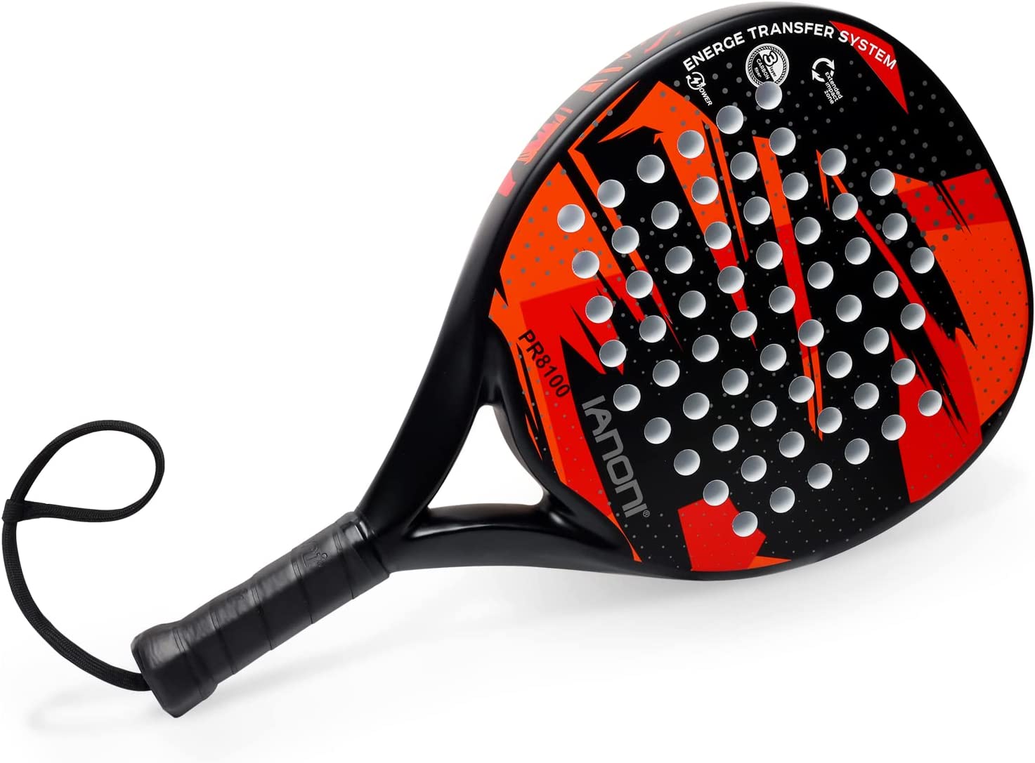 Padel Racket Carbon Fiber Surface with EVA Memory Flex Foam Core Lightweight Padel Racquet