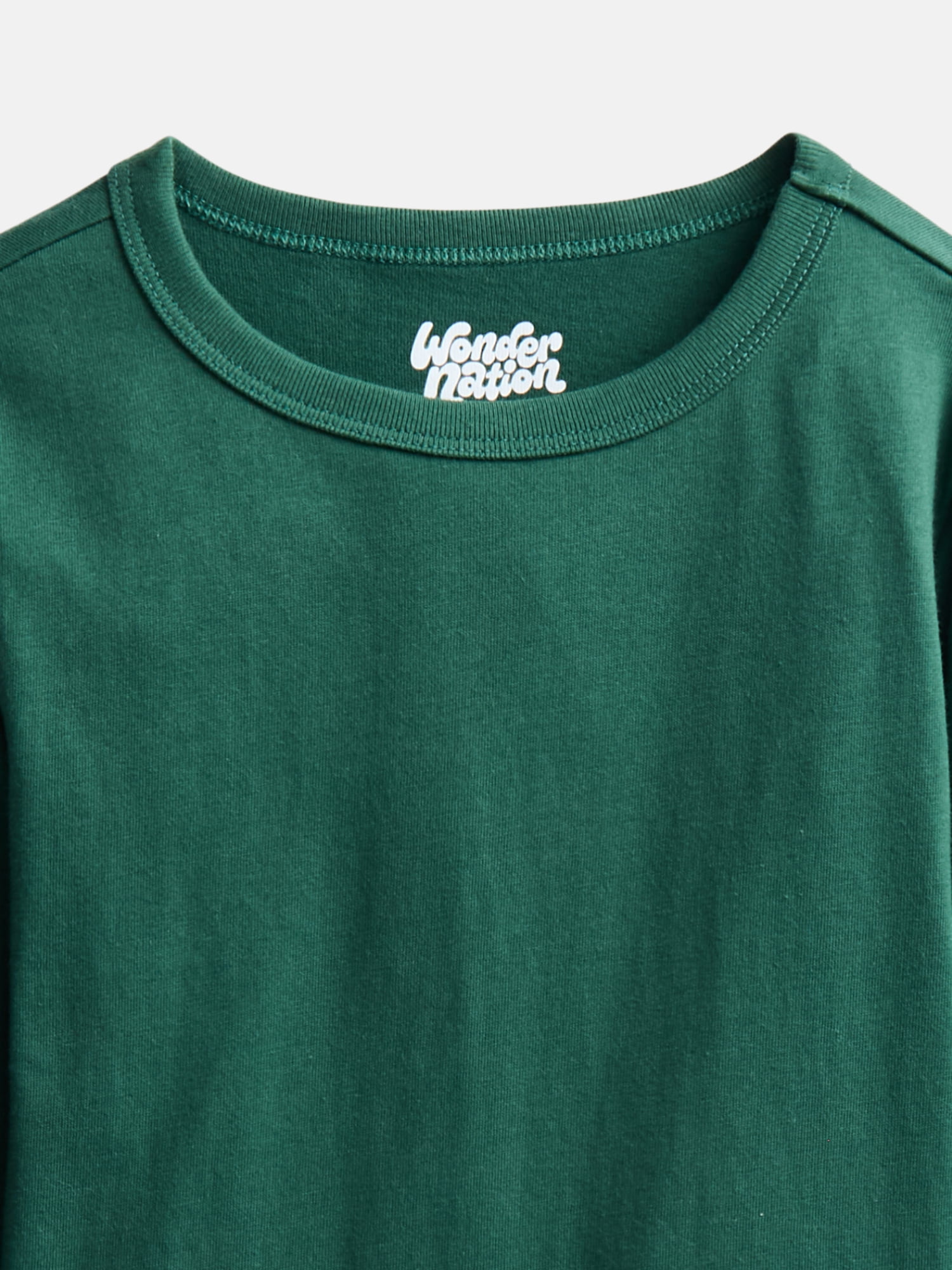 Wonder Nation Boys' Kid Tough Tee with Long Sleeves, Sizes XS-XXL & Husky