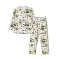 thumbnail image 1 of Fotbe Transportation Cartoon Pijama de Hombre con Estampado de Manga Larga, Conjunto de 2 Piezas, Ropa de Dormir Suave y Cómoda con Bolsillos-Large, 1 of 7