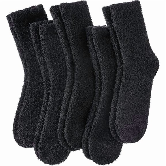 Fu997 Womens Fuzzy Socks Cozy Fluffy Winter Warm Slipper Socks Microfiber Soft Home Sleeping Socks