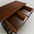 thumbnail image 6 of Casual Home Solid Wood 28" Wide Rolling Kitchen Island Trolley with Wine Rack and Drawer, 6 of 14