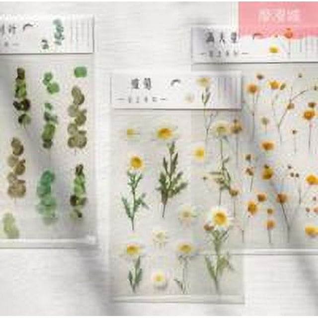 Maoww PET Stickers Flower Series Small Fresh Plant Material Handmade Booklet DIY Alien Decorative Stickers