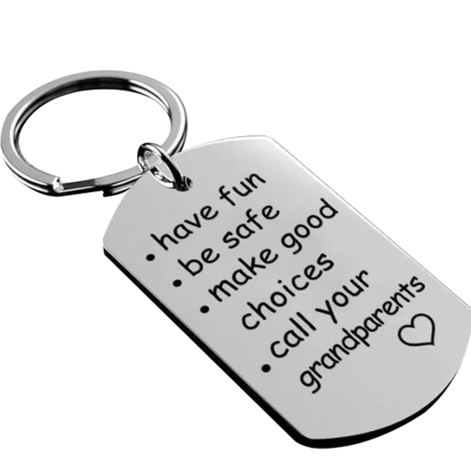 Call Your Grandma Grandpa Mom Dad Keychain Ornaments Engraved Keychains Be Safe Funny Gift