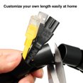 thumbnail image 2 of Uxcell tubo envolvente espiral flexible de gestión de cables de 13mmx15mm de 3 metros color negro, 2 of 5