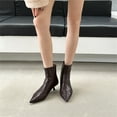 thumbnail image 2 of Willtoo Women's Pointed Toe Ankle, Brown Leather, Kitten Heel Back Zipper Brown, 2 of 4