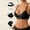 Black, variant on Womens Solid Color Seamless Push-Up Bras - Racerback Wirefree Breathable Soft Fabric V-Neck Adjustable Back Closure Sexy Daily Blue