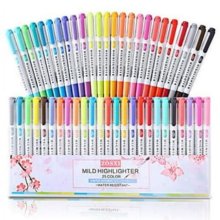 Zebra Mildliner, Double Ended Highlighter, Broad and Fine Tips, Assorted  Colors, 25 Pack 