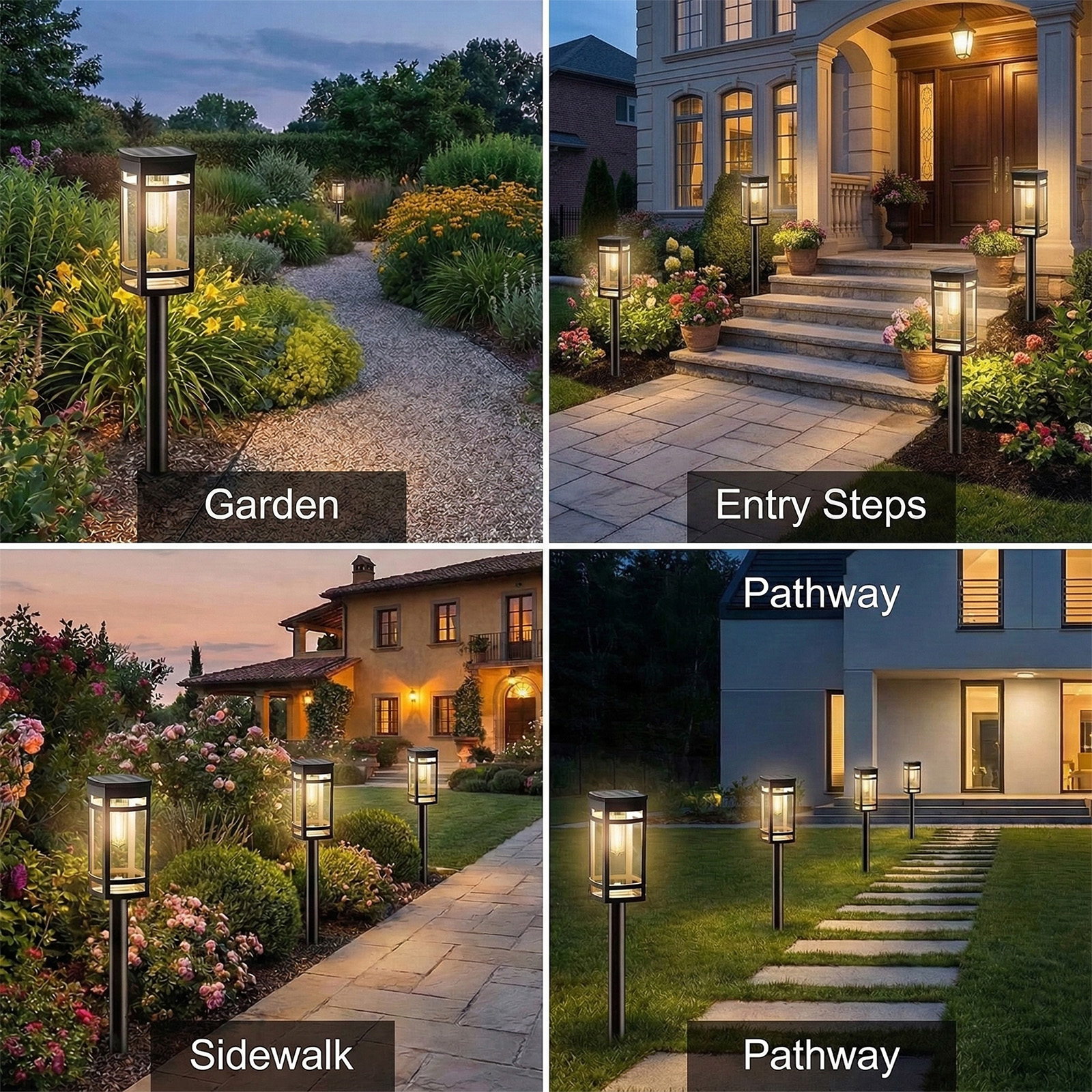 DAMAYCA Solar Pathway Lights 8-Pack Warm White photo 6