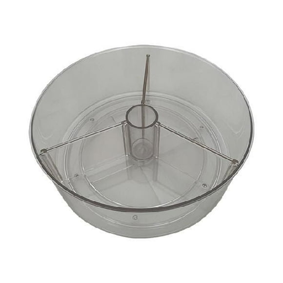Mainstays Clear 3-Compartment Rotating Storage Organizer, 100% PET