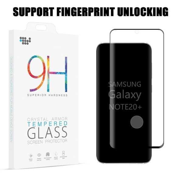 Samsung Galaxy Note 20 ULTRA Tempered Glass Screen Protector 3D Curved Edgeless Tempered Glass Anti-Scratch, HD Clear [Support Fingerprint Unlocking] Screen Protector for Galaxy NOTE 20 Ultra /6.9"