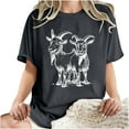thumbnail image 6 of CHUMUD Oversize T Shirts for Women Short Sleeve Crew Neck Print Tees Summer Casual Loose Fit, 6 of 6