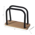thumbnail image 2 of Metal Standing Napkin Holder With Bamboo Bottom, 2 of 4