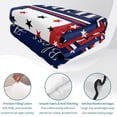 thumbnail image 4 of Queen Quilt Set 90''x96'', America Flag Lightweight Summer Bedspread Coverlet Set with 2 Pillow Shams, Red Blue White Star Independence Day Breathable All Season Quilt Bedding for Bedroom/Guest Room, 4 of 9