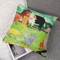 thumbnail image 7 of nygtbtfer Farm Animal Cushion Covers Farm Nursery Decor Throw Pillow Set of 2 Soft for Kids Decorative Throw Pillowcases Cute Cow Horse Green Cushion Cases White, 7 of 7
