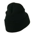 thumbnail image 4 of Seasons Greetings with Mistletoe Embroidered Long Beanie - Black OSFM, 4 of 5