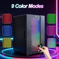 thumbnail image 5 of 10L/0.35Cu.ft Gaming Light Mini Fridge, Beverage Fridge, Wine cooler, for Cosmetic ,Drink, 9 Colors Light Modes, 5 of 9