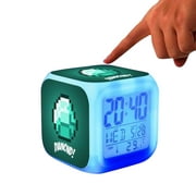 Minecraft Alarm Clock with LED Light Game Action Toy Home Decor Specification:002