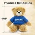 thumbnail image 2 of Made By Alien’s Realistic Stuffed Animals Soft Plush Toy- 12 Inch Personalized Gift for Birthday, Valentine’s day (Beige Teddy Bear Royal Blue Shirt), 2 of 6