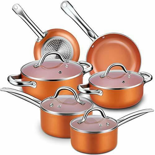 Professional Nonstick Cookware Set for Stove & Induction Cooktop (10 Pcs) Cooper - Walmart.com