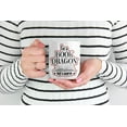 thumbnail image 2 of I'm a Book Dragon Not a Worm White Ceramic Coffee & Tea Mug for Readers (11oz), 2 of 6