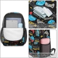 thumbnail image 4 of Game Controller Black Pattern 17" School Backpacks for Teens,Waterproof Oxford Fabric,S-Shape Padded Straps for School,Travel,Hiking,Camping, 4 of 6