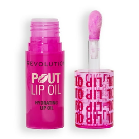 Revolution Pout High-Shine Lip Oil with Vitamin E Raspberry Pink