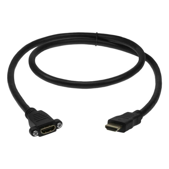 1 ft Panel Mount HDMI Cable with Hi-Speed Ethernet v1.4