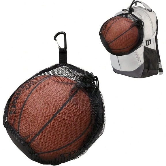 Portable Basketball Mesh Bag Multi Functional Drawstring Sports Bag Foldable For Basketball Football Volleyball Water Polo