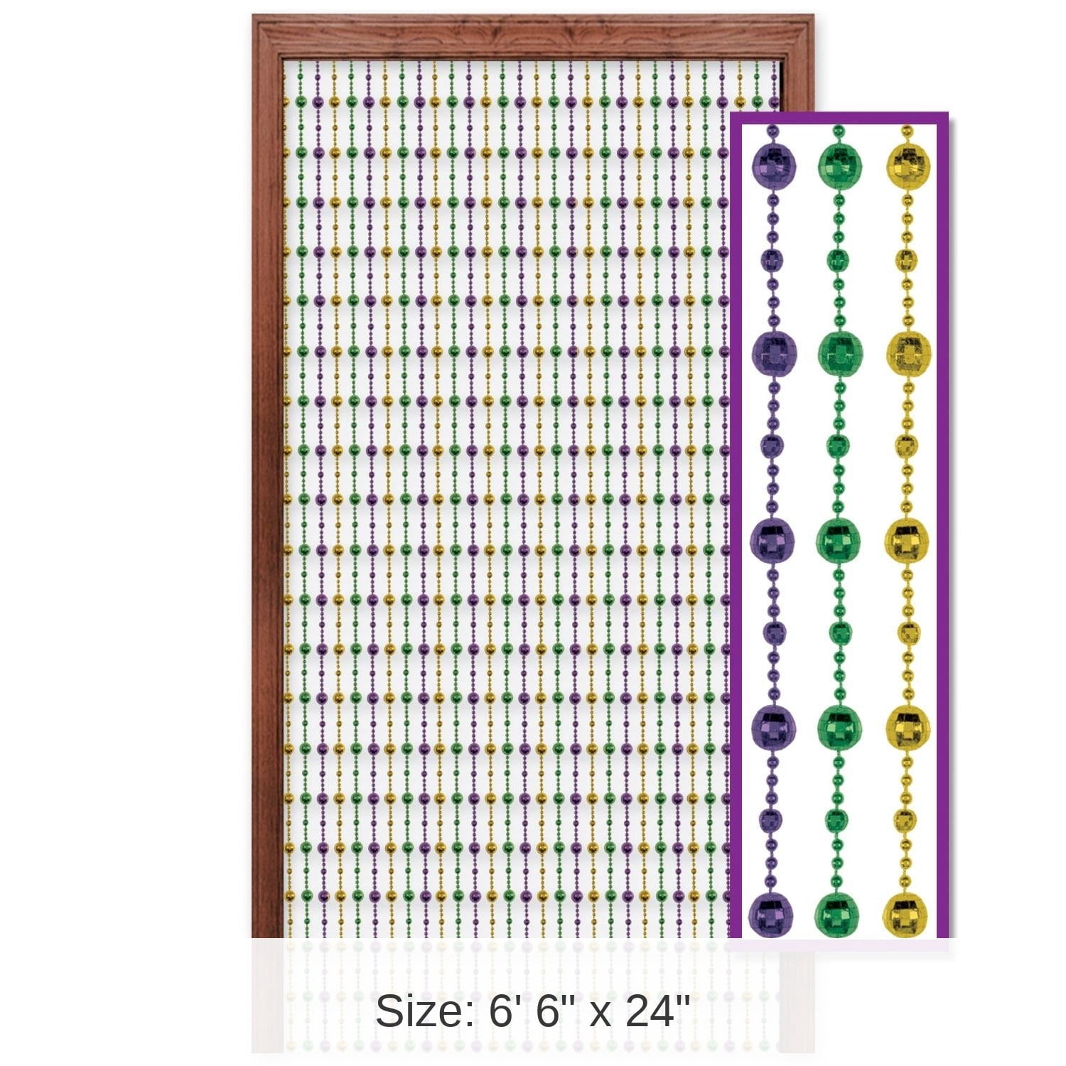 Mardi Gras Disco Ball Bead Curtain Decoration