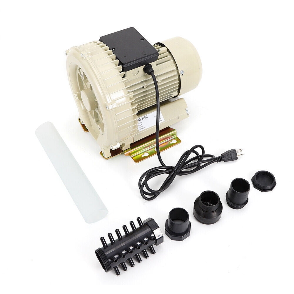110V Industrial Fish Pond Tank Air Pump Blower Oxygen Aerator 370W 12kpa Durable