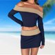 thumbnail image 5 of Conjunto de falda y top tubo bodycon de 2 piezas sexy y con cuello descubierto vestido de moda para mujeres FLhrweasw Para estrenar, 5 of 8
