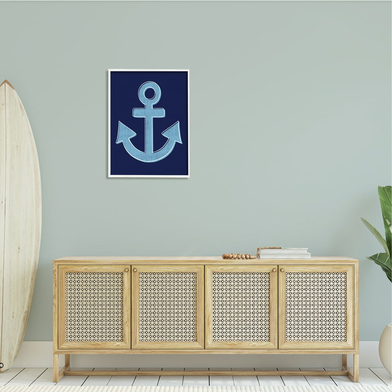 navy anchor logo outline