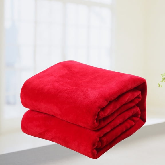 Alasum Red Flannel Fleece Throw Blanket, Soft Cozy Warm Lightweight Bed Sofa Couch Blanket for Home Living Room Decor and Travel