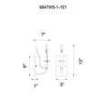 thumbnail image 2 of 1 Light Bathroom Sconce with Black finish, 2 of 2